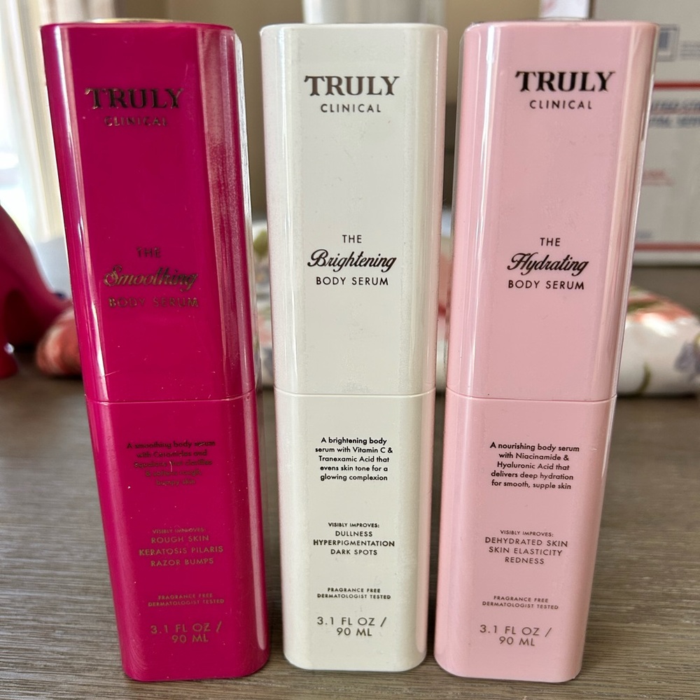 New TRULY Clinical Body Serum Set - Hydrating Brightening & Smoothing